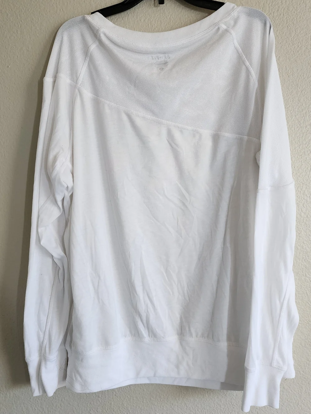 Nike Dri-Fit White Mesh Asymmetrical Pullover Sweatshirt XL